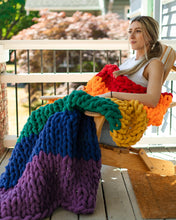 Load image into Gallery viewer, Chunky Knit Pride Blanket
